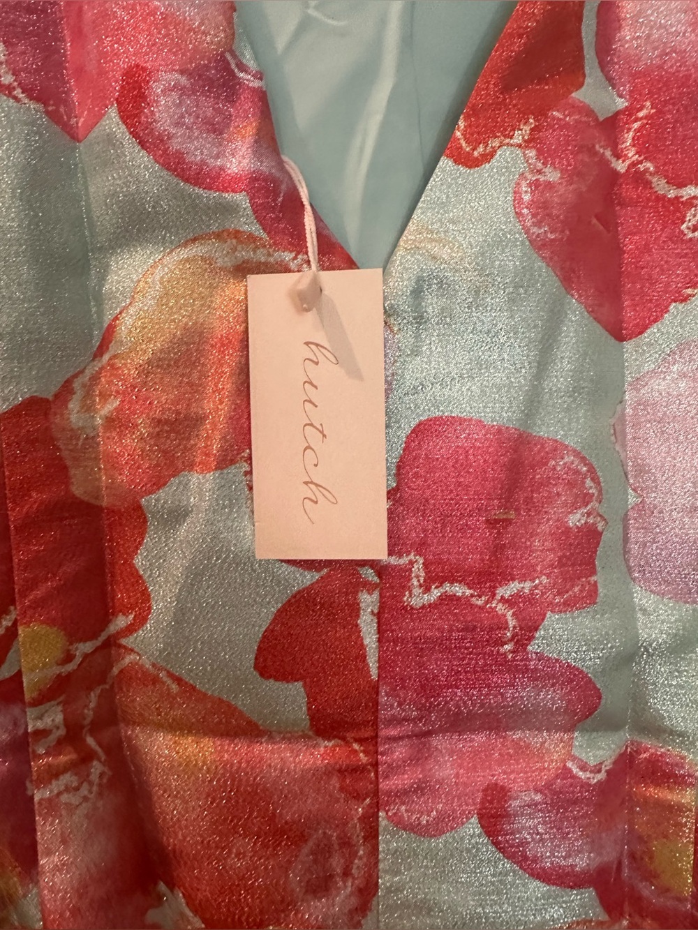 Hutch Anthropology Mini Dress in Coral, Pink and Mint Floral NWT XL - Picture 7 of 11